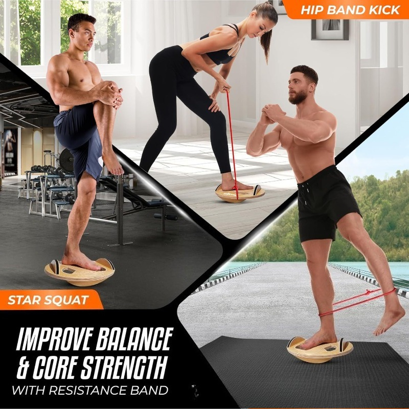 Ahşap Denge Tahtası Yetişkin A - Yoga Fitness Training incelemesi ve fiyatı